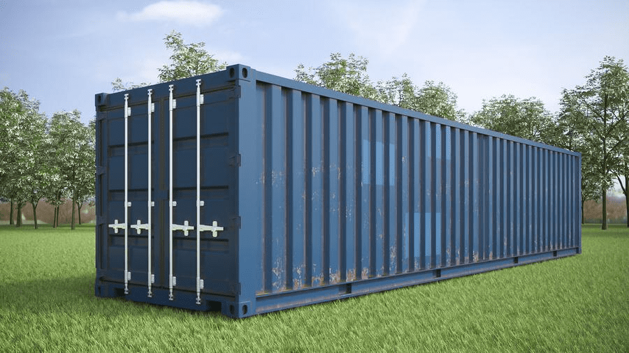 A used shipping container