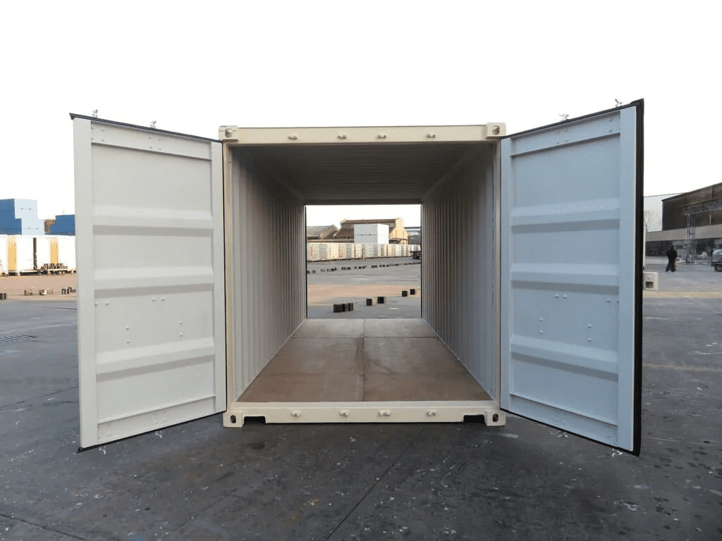 A double door shipping container