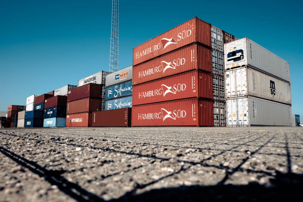 stacks of storage containers