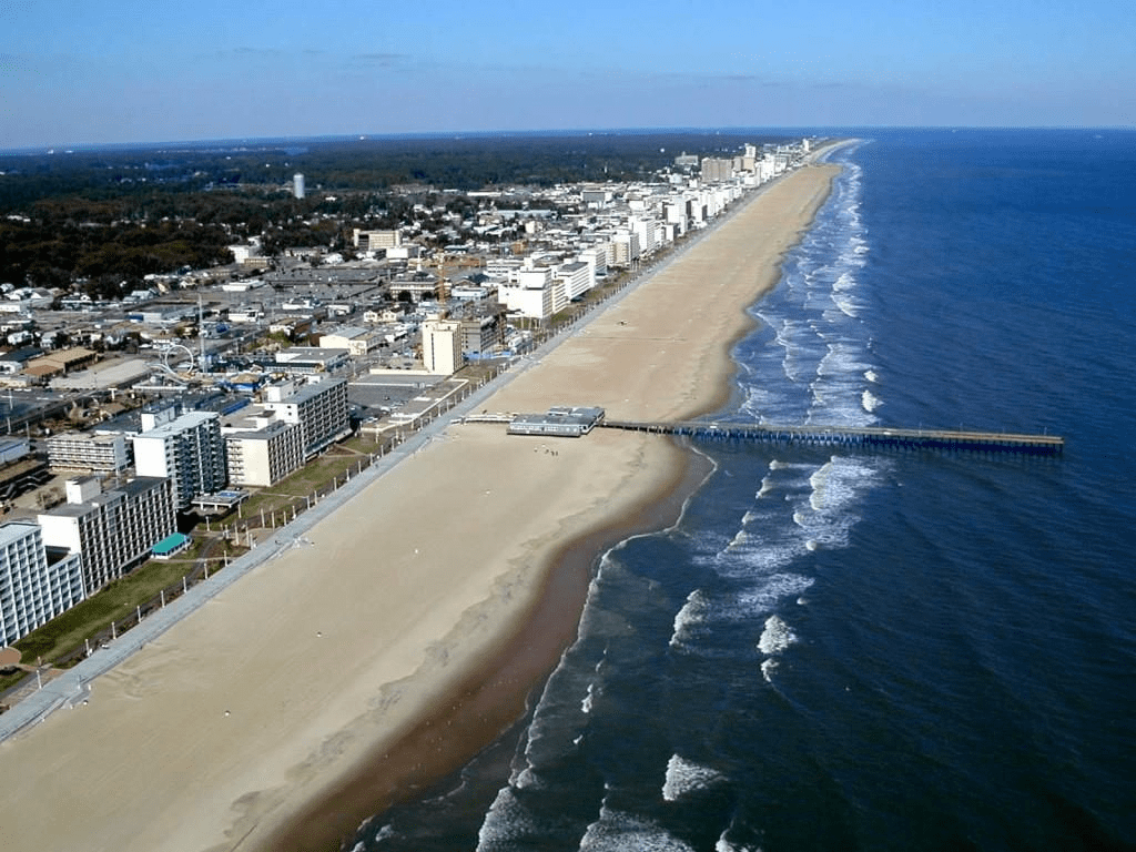 Virginia Beach boardwalk and beaches