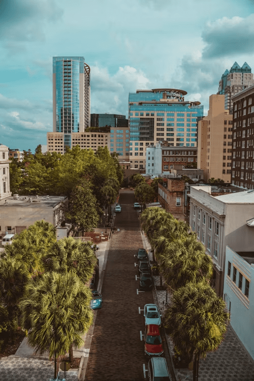 Office buildings in downtown Orlando