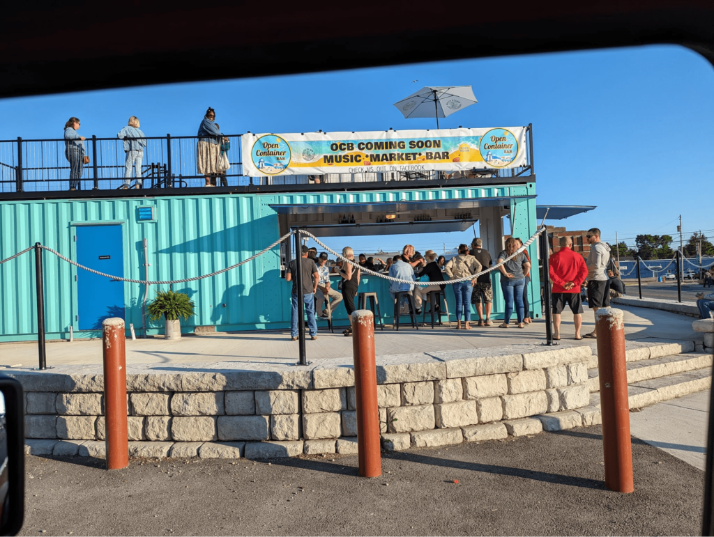 A bar made out of ashipping container