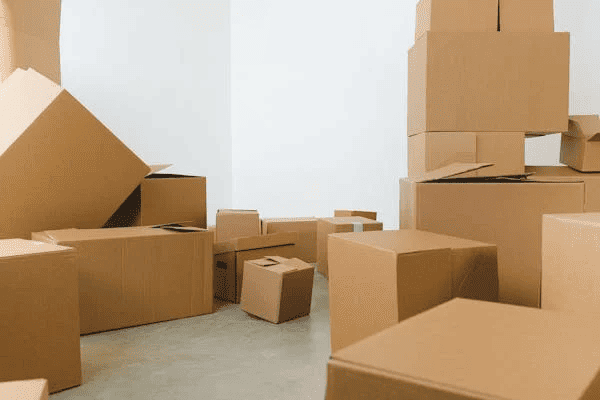 stacks of cardboard storage boxes